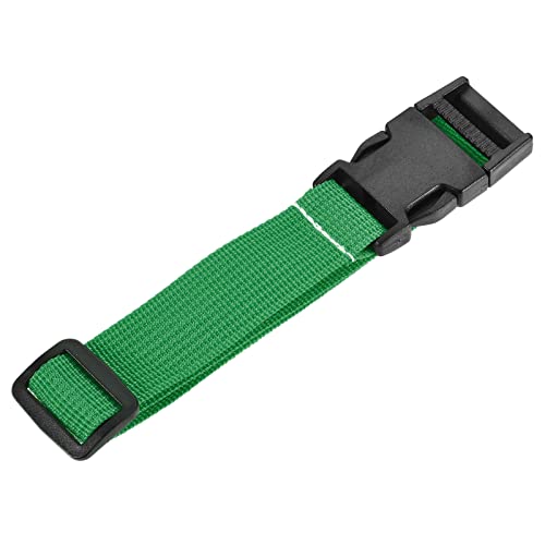 Image of MECCANIXITY Utility Strap with Buckle 1x20 Inch Polyester Quick Release Adjustable Belt for Travel Outdoor Bag Luggage Packing (Green)