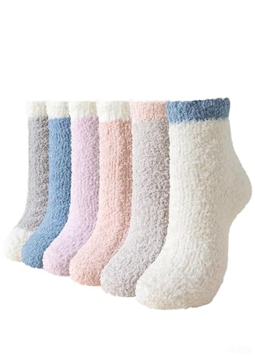 Warm & Cozy Gifts for Women, Fluffy Fuzzy Sock, Plush Sleeping Slipper Socks - Soft Warm Fabric