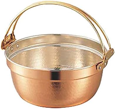 Wadasuke Seisakujyo Two-Handled Pot, Copper, 18.9 inches (48 cm), Tin Free