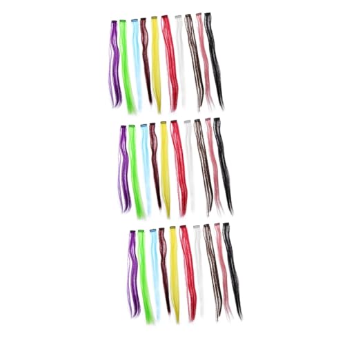 Perruques colorées POPETPOP de 30 pièces pour extensions de cheveux de style Harajuku