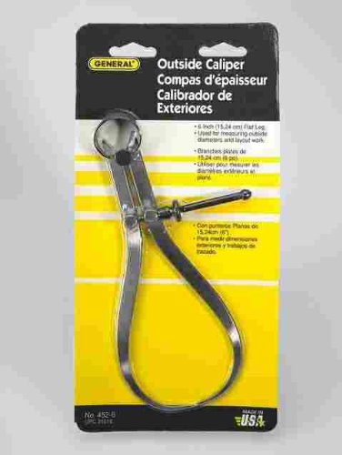 General 452-6 Flat Leg Machinist Outside Caliper