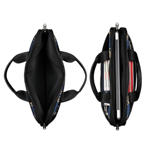 Maletín elegante para laptop de 15 pulgadas con diseño de ancla marina y timón, funda delgada para computadora portátil con correa para hombro, maletín ejecutivo para mujeres y hombres, bandolera para oficina, trabajo y viajes miniatura 5