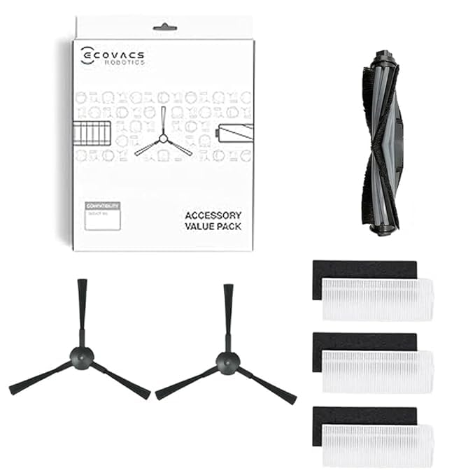 ECOVACS Original Accessory Kit for DEEBOT Y1 PRO Robot Vacuum | Includes 1 Roller Brush, 2 Side Brushes & 3 Anti-Bacterial EPA Filters (Not Compatible with Y1 PRO Plus) discount deal