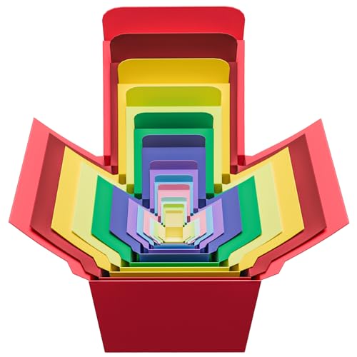 Jsuslife Prank Gift Box, 12PCS Stackable Surprise Nesting Boxes Prank Package Set for Birthday...