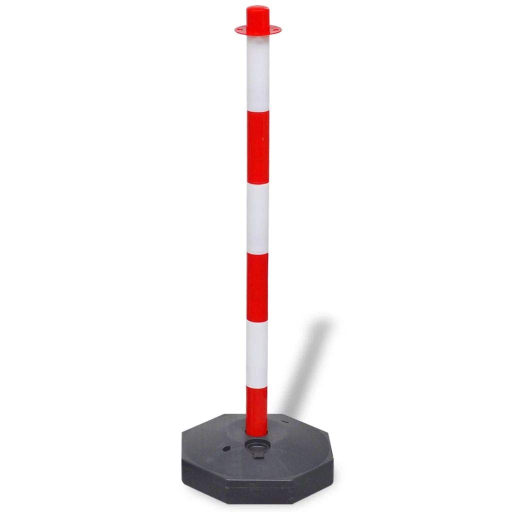 SKM Ensemble de Poteaux de Balisage à Chaîne 10 m Plastique