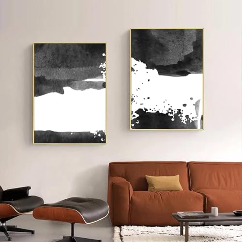 Impressions sur toile haut de gamme peinture encre noire blanche XINBAO