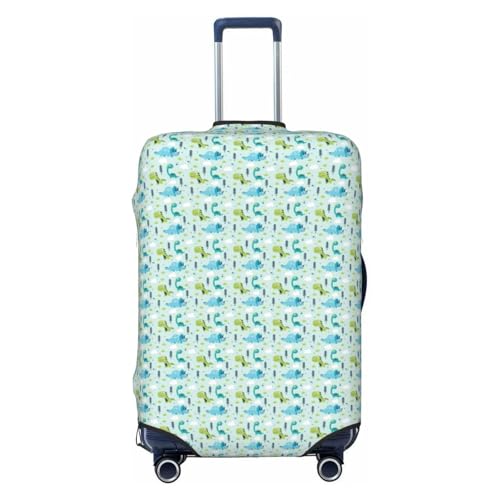 Housse de valise dinosaure extensible XL pour bagage à main noir lavable