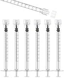 1mL Luer Lock Syringes without Needle - Syringe with Cap, Sterile Individually Sealed, Professional, Industrial & Personal Home Care, 50 Pack