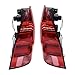 SUPAPRO Rear Bumper Tail Light Fit for 2005-2015 Toyota Tacoma LH+RH Replacement OE Model Red Brake Lamp with Bulb and Harness Kit