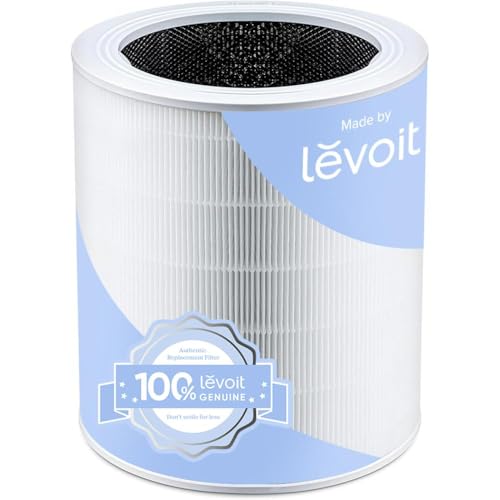LEVOIT Core 600S-RF Purificatore d'Aria Filtro di Ricambio 3 in 1, Prefiltro, Carbone Attivo, Filtro HEPA per Polline, Polvere, Peli di Animali Domestici, Core 600S-RF