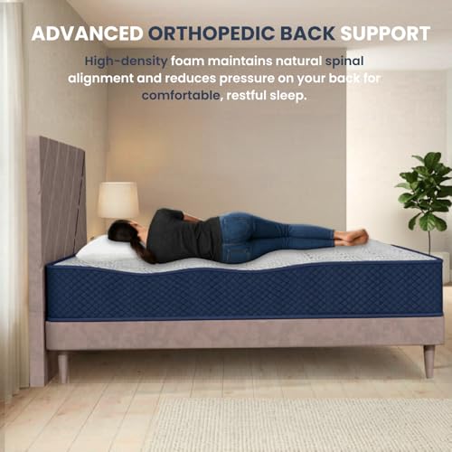 Image of King Size Mattress | Dual Comfort Mattress | Firm and Soft | Premium Knitted Viscose Fabric | 10 Years Warranty | 72x72x5 Inches