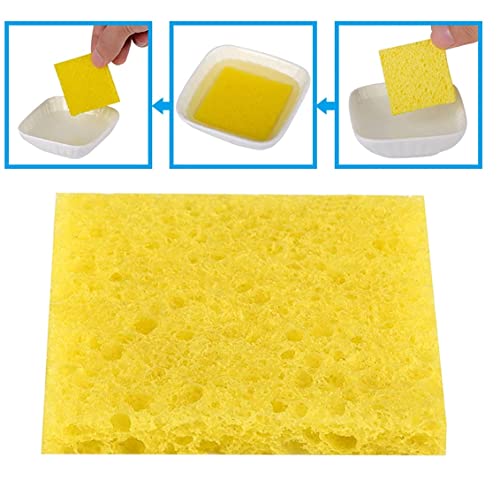 Image of Sponge For Cleaning Soldering Iron Bit Solder or Tip Welding Clean Pad (Pack of 12)