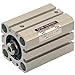 SMC CQSBS12-20DCM Single Rod Cylinder, 12x20mm, Dbl Act, Thru Hole, Male End, Bumper, CQS Series