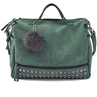 Pahajim Bolso Hippy de Moda Estilo Punk Rock para Mujeres Bolso Grande de Cuero Gótico con Tachuelas, Bolso Portátil Ligero para Fiestas en la Oficina y Viajes