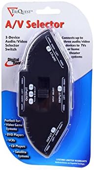 Triquest3-In-1 Composite Audio/Video Selector Switch Box, Black (5450)