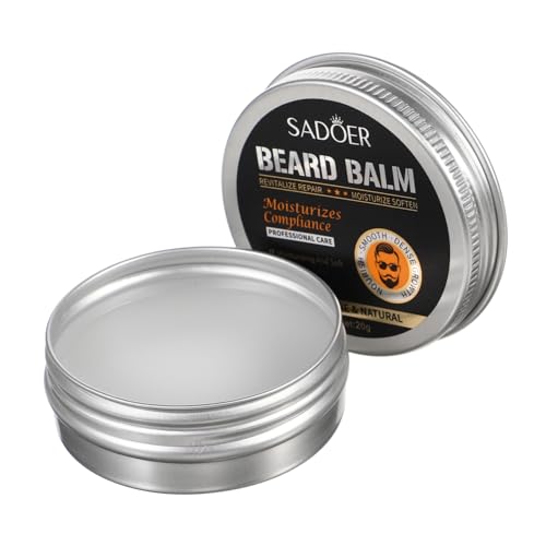 DRESSOOS bálsamo para el cuidado de la barba acondicionador de barba crema para modificar la barba ver bálsamo para bigote mantequilla de bigote dejar barba en acondicionador pegar Black