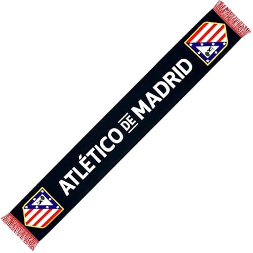 Atletico de Madrid Bufanda oficial color negro con escudo y texto bordado, ideal para mostrar tu pasión rojiblanca en cualquier ocasión. | Ya disponible en tu tienda friki favorita! En mundofriki.es! Atletico de Madrid Bufanda oficial color negro con escudo y texto bordado, ideal para mostrar tu pasión rojiblanca en cualquier ocasión. | Ya disponible en tu tienda friki favorita! En mundofriki.es!