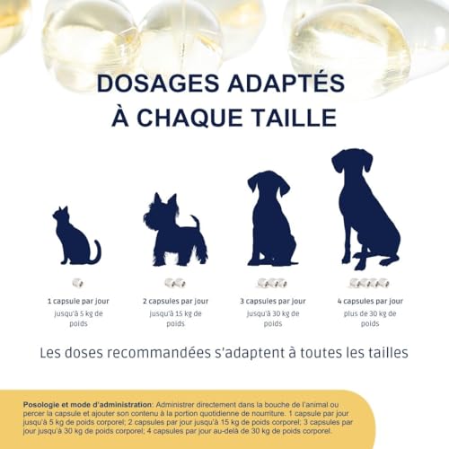 Omegor Pet - Complément Oméga-3 pour Chiens et Chats avec EPA et DHA à partir d'Huile de Poisson Purifiée de Très Haute Qualité - pour la santé du Pelage et des articulations de Votre Animal. – Image 5