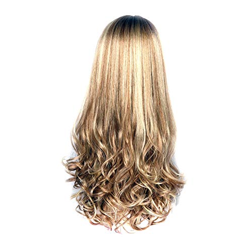 Perruque blonde cosplay à vagues de corps synthétiques volumineuses - 4