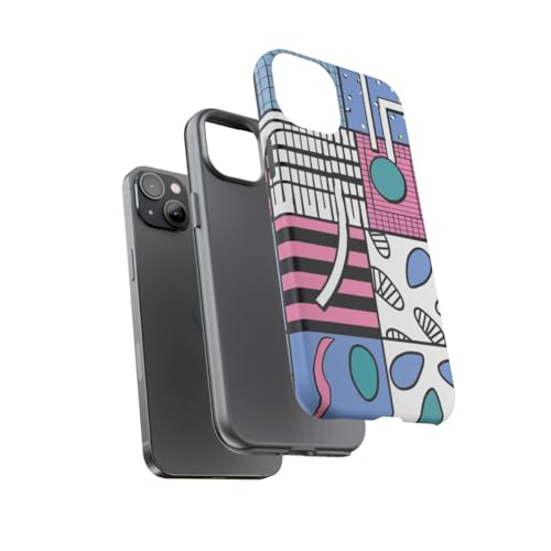 Coque iPhone 14 Plus géométrique rose pour votre quotidien - 3