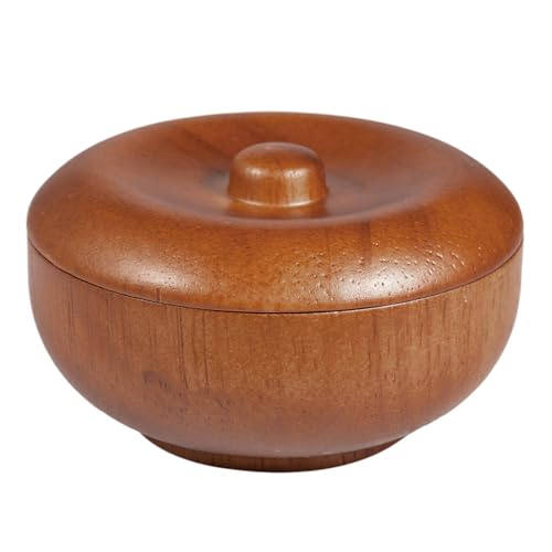 Generico Da Barba Per Rasatura - In Legno Per Sapone Con Coperchio,Portacreme Per La Cura E La Rasatura,Per L'Uso In Casa Bagno Doccia Hotel Salone E Per La Cura Personale