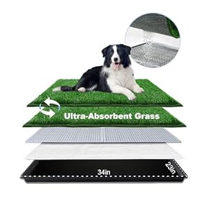 HQ4US 4LEGS Hundegrasunterlage mit Tablett, groß