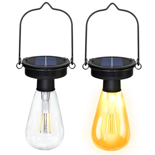 2 Pack Replacement Solar Light Tops,3.23in Solar Hanging Lantern Replacement Parts Outdoor Light Bulbs ,Small Waterproof Lantern for Outside Garden Patio Decor,DIY Gifts
