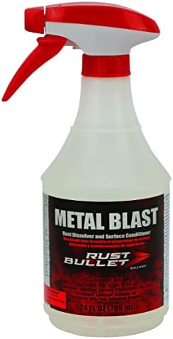 Rust Bullet Metal Blast - 24 Oz - Rust Remover & Metal Prep, Cleaner & Conditioner for Superior Adhesion, Eliminates Grease, Contaminants & Corrosion