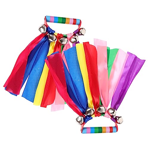 HEMOTON Mini Tambourine for Boys and Girls Handbells for Boys and Girls Early Education Musical Instrument Gymnastics Equipment