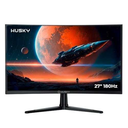 Monitor Gamer Curvo Husky Boreal 27', FHD, 180Hz, 1ms, Adaptive Sync, VA, DisplayPort e HDMI, HDR - HMG00527PT