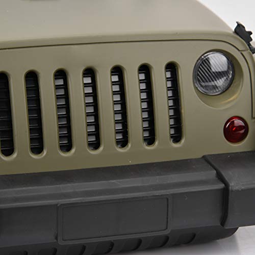 Dilwe RC Truck Karosseriepanzer, Armee Grün Offene Tür Fernbedienung Modellauto für Jeep Wrangler 1/10 RC Truck – Bild 4