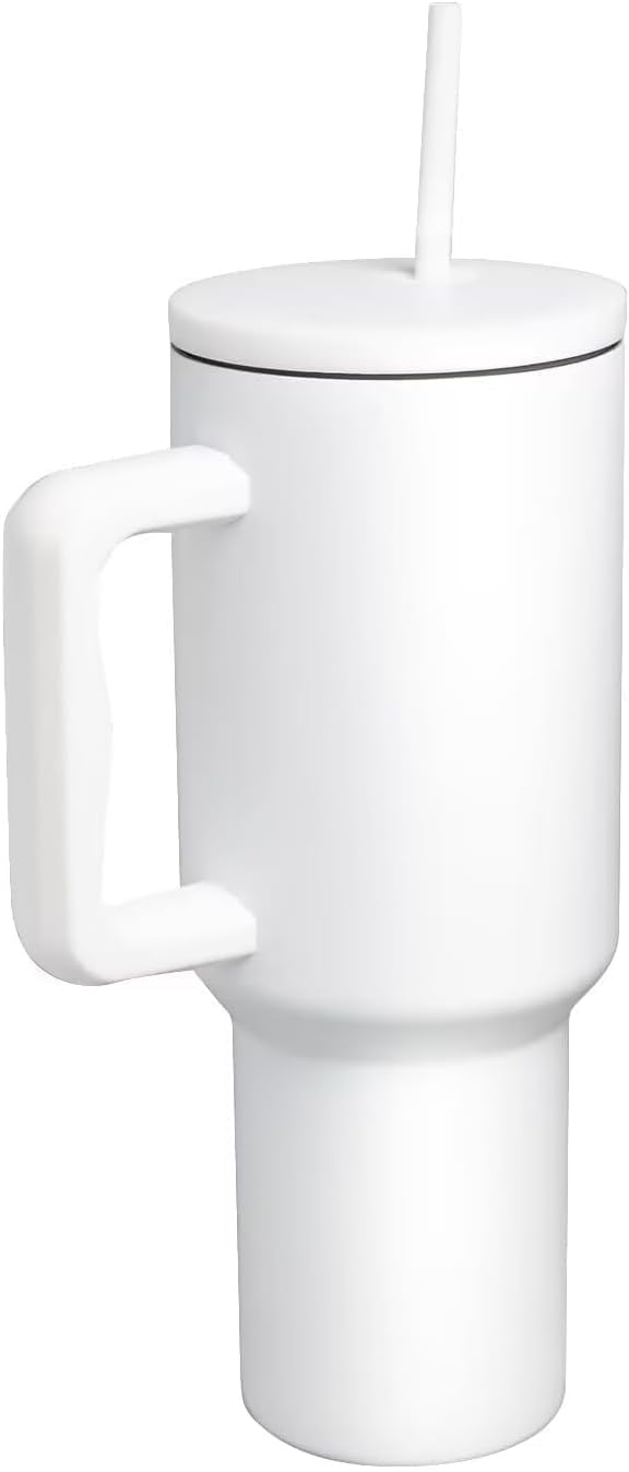 PRACHAND 40oz Tumbler with Handle and Straw Lid, Reusable Stainless Steel Water Bottle Leakproof Coffee Sipper Mug for Keeping Beverages Hot or Cold, Perfect for Travel (40 - Oz - Coconut Cloud) (B0DDGZCHJZ) Amazon Price History, Amazon Price Tracker