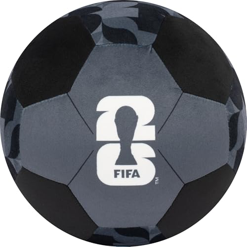 Image of Jazwares FIFA World Cup 2026 9-Inch Black Plush Soccer Ball - Soft, Collectible World Cup Plush Toy - Official FIFA Pattern - Ages 3+