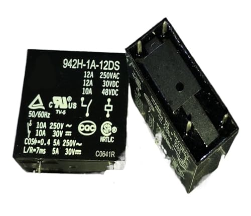 Relé de 4 pines 12V 12A compatible con G2R-1A-4P-12V-12A 942H-1A-12DS