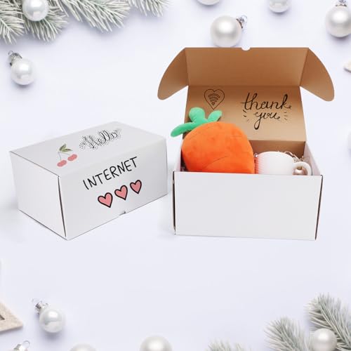 Image of ZBEIVAN 12x8x6 White Shipping Boxes Set of 15, Corrugated Cardboard Mailer Boxes for Packaging Small Business Mailing Gifts