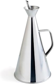 Quid 7694004 – Edelstahl-Ölkännchen, auslaufsicher, 1 Liter Fassungsvermögen, Maße: 17 x 17 x 35 cm