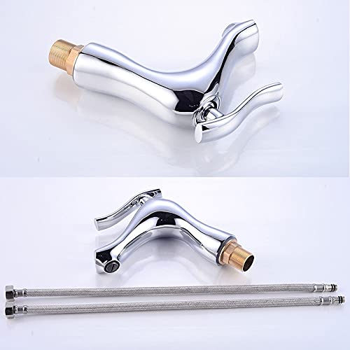 Mitigeur de bassin en laiton massif chrome haute finition pour salle de bain