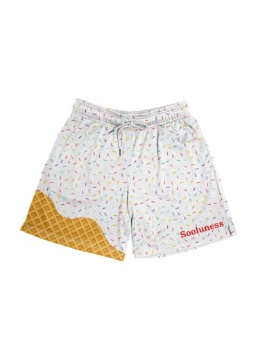 Ice Cream Men's 5 Inches Inseam Mesh Graphic Print Shorts Casual Workout Cool Shorts Gym Basketball Running Short Pants