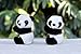 Warmtree toy 4 inch Cute Plush Panda Clip Note Clip Stand Photo Holder Stand Memo Clip,Pack of 2