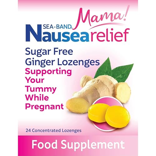 Sea-Band Mama! Sugar Free Ginger Lozenges Pregnancy Sickness 24 Lozenges