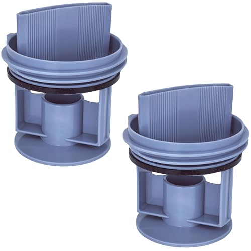 Flusensieb Filtersieb Siebeinsatz kompatibel für Bosch Siemens Constructa 00647920/00605010/00602008 für Waschmaschine Waschtrockner Weiß 2 Stück
