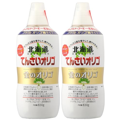 加藤美蜂園本舗 北海道てんさいオリゴ 金のオリゴ (830g × 2本) オリジナルポケットティッシュセット