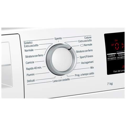 Bosch Elettrodomestici WTW85447IT Asciugatrice a Pompa di Calore, 112 L, 65 Decibel, A++, Bianco
