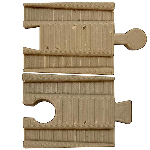 【Link Rail】BRIO(ブリオ)などの木製レールとプラレールの連結用レール IKEA・トーマス 等互換性あり (木製風)