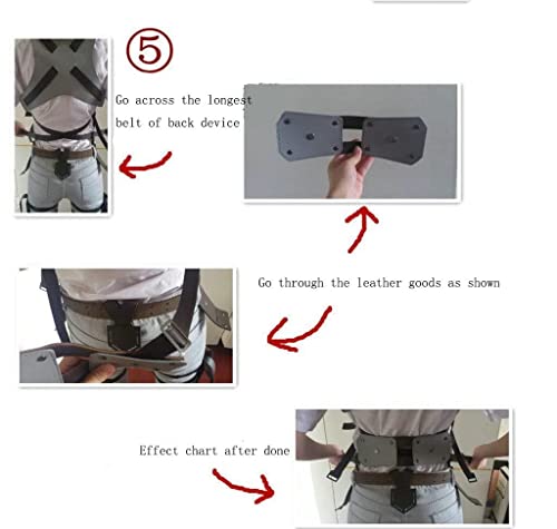 Hirudolph 1 X Cosplay Attack On Titan Shingeki No Kyojin Recon Corps Belt Hookshot Costume, Browen, Free Size #TOP5