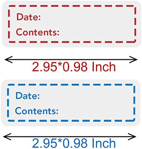 1000 Removable Food Date Labels Stickers , Food Freezer Reminder Food Storage Labels Prep Canning Stickers for Jars, Pantry Bags and Meal Containers ect, Single Labels Size 2.95 x 0.98 Inch