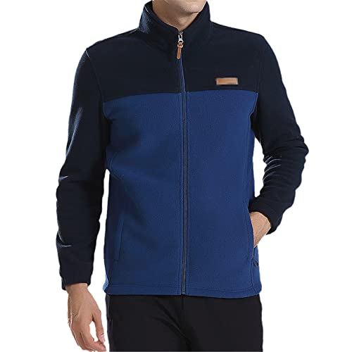 Veste polaire chaude pour homme SaoBiiu XL la veste bomber bleu marine idéale au quotidien