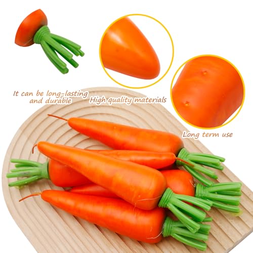 Saihisday Fake Carrots 15Pcs Artificial Carrots Plastic Carrot Easter Decor Lifelike Mini Carrots Foam Simulated Vegetables for Easter Kitchen Decoration Photography Props Snowman Carrot Nose by Saihisday - Image 5
