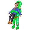 GAKSK Inflatable Alien Costume Kids Halloween Blow Up Alien Costumes with LED Lights Cosplay Party (Kids)