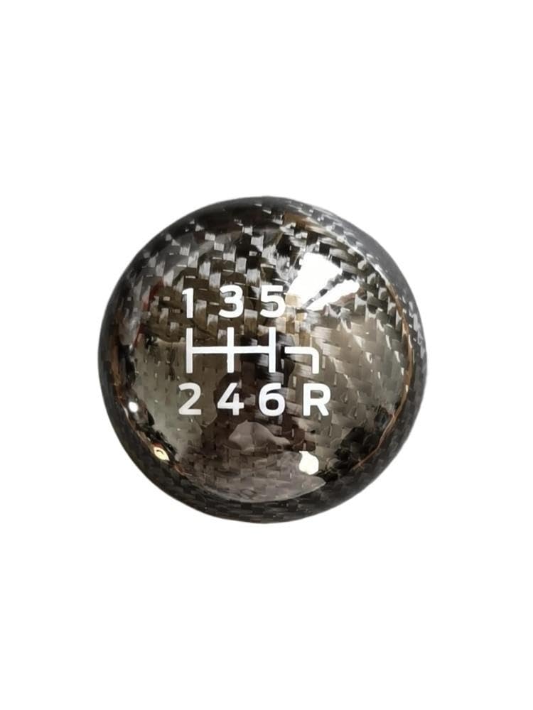 SXQPOCAR Manual 6 Speed Carbon Fiber Gear Shift Knob for Toyota GT86 for Subaru BRZ for WRX for STI Shift Lever Head(6 SPD Rr)
